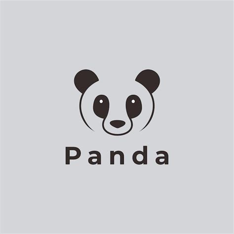 Premium Vector | Cute panda logo