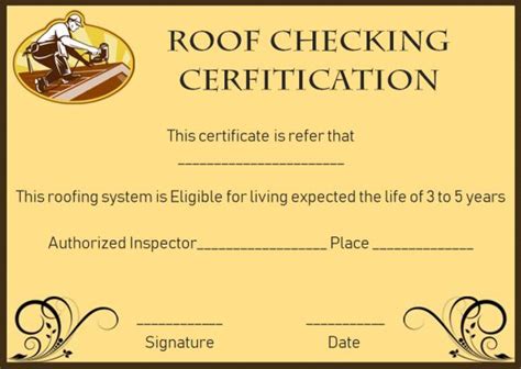 Roof Certificate Templates Completely Online And Free To Personalize Template Sumo