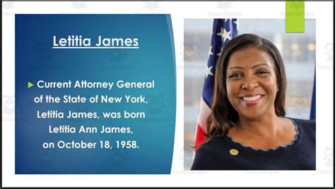 Attorney General Letitia James (NY) BIO PPT by Teach Simple