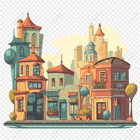 kalye clipart cartoon gusali sa isang lungsod vectorclipart ng lungsod
