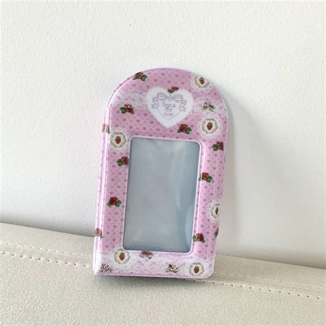 3 Inch Rose Cake Hidden Buckle Photo Album Photocard Holder INS Square