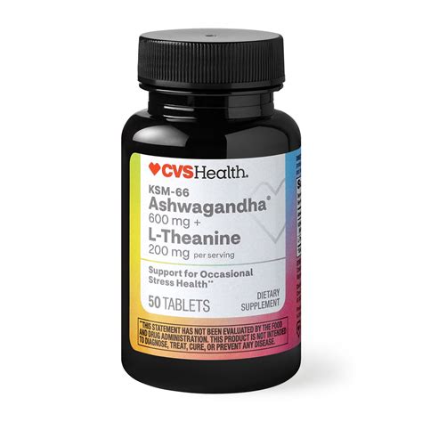 CVS Health Ashwagandha L Theanine Tablets 50 CT