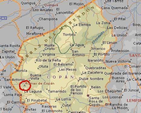 Copan Honduras Map