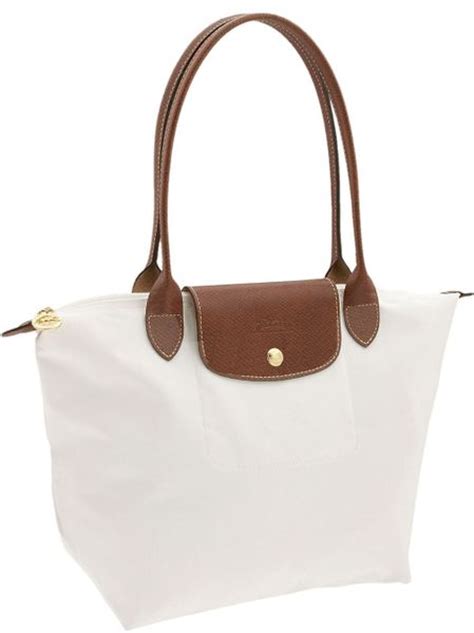 Longchamp Le Pliage Medium Shoulder Tote In White Lyst