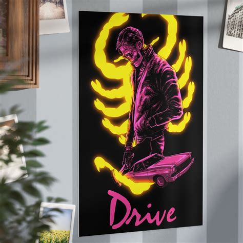 Drive Movie Poster, Ryan Gosling Poster, Wall Art, Art Print, Wall ...