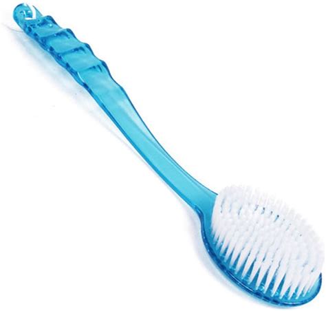 Trixes Blue Long Handled Back Scrubber Brush Massager Shower Bath