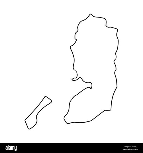 Palestine Map Outline