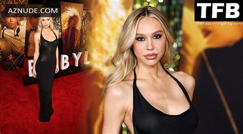 Alexis Ren Sexy Showing Off Her Hot Slender Figure At The Babylon Global Premiere Screening In