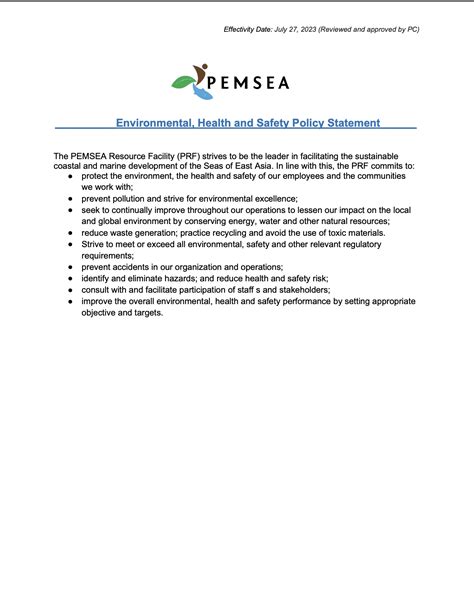 Corporate Policies Pemsea