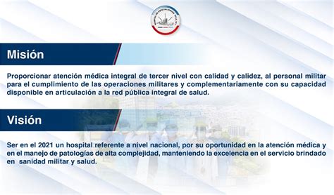 Hospital Militar Misión y Visión