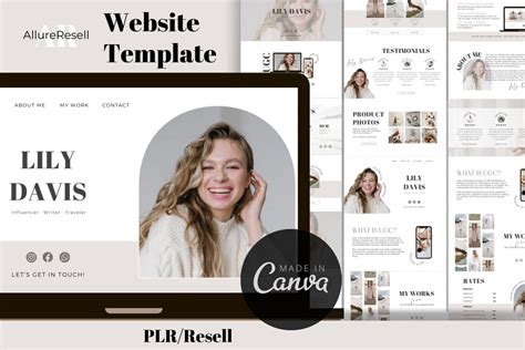 Ugc Portfolio Template Canva Website Template Business Website Template