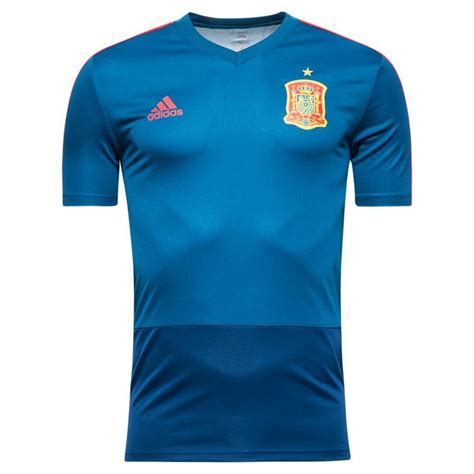 Spanien Training T Shirt Blau Rot Unisportstore De