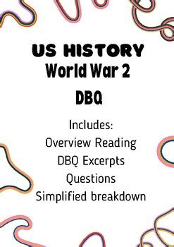 U S History World War 2 WWII DBQ By HistoryMindsAP TPT