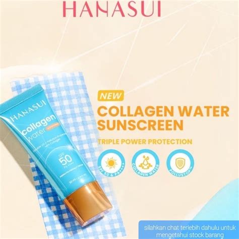 Jual HANASUI COLLAGEN WATER SUNSCREEN SPF 50 30ML SUNBLOCK WAJAH MUKA