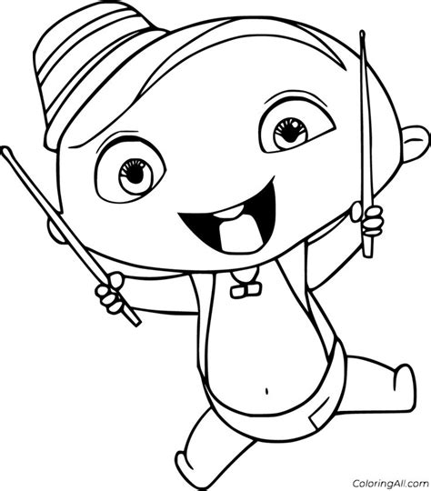 Mini Beat Power Rockers Coloring Pages Cartoon Coloring Pages