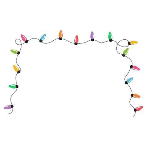 Premium Vector | Christmas lights string isolated on white background ...