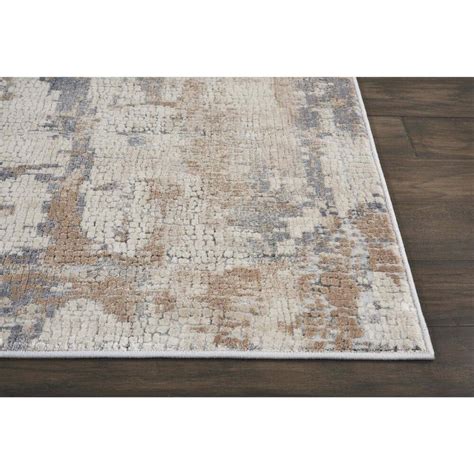 Nourison Rustic Textures Rus06 22 X 76 Beige And Grey Runner Shop Nfm