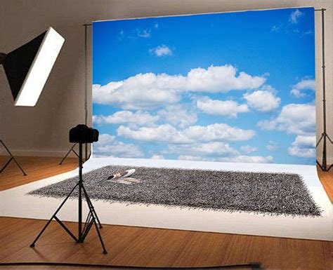 Abphoto Polyester X Ft Photography Backdrop Blue Sky White Cloud