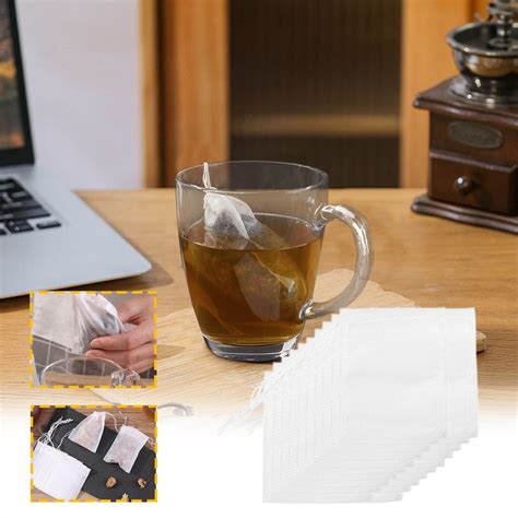 Lydiaunistar 100PC Non-Woven Tea Bags, Disposable Filter Bags with Rope