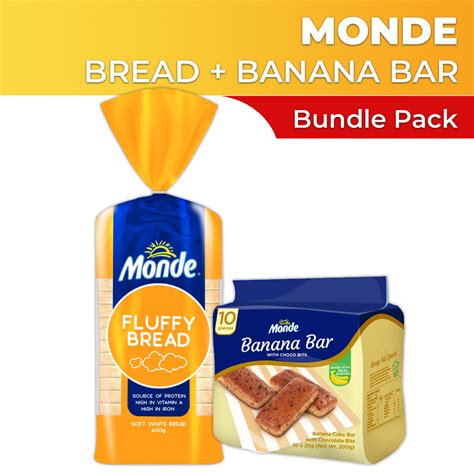 Monde Fluffy Bread 600g Monde Banana Bar 20g X 10 Lazada Ph