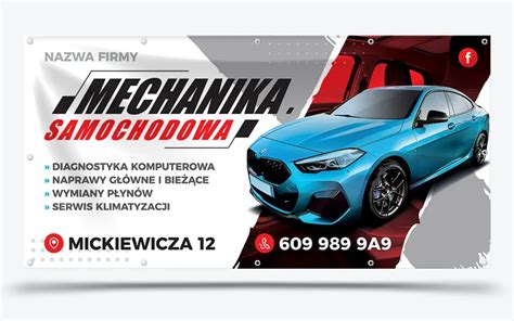 Baner Reklamowy Automechanika Samochodowa Warsztat