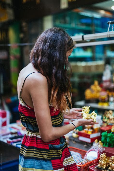 Woman Visiting A Market In Bangkok Thailand By Stocksy Contributor