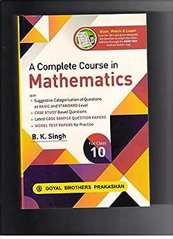 Amazon In Buy A Complete Course In Mathematics For Class 10 Book