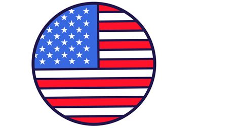 American Flag Festive Circle Badge 24222974 Vector Art at Vecteezy