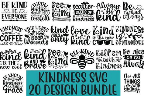 9 Kindness Svg 20 Design Bundle Designs And Graphics