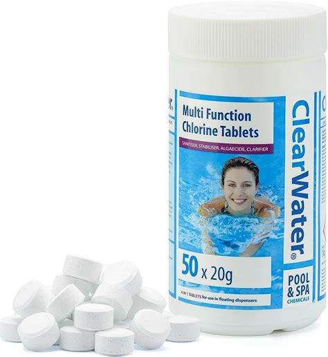 Bestway Clearwater Multifunction 1 KG Chlorine Tablets 50 X 20g Pool