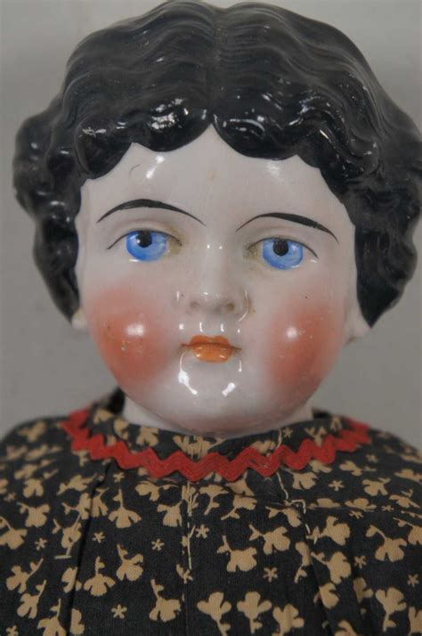 Antique Victorian Era Kling China Head Girl Doll Germany Leather