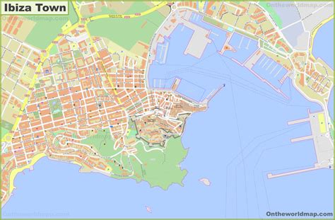 Detailed Map Of Ibiza Town