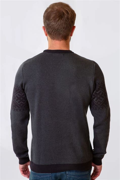 Чоловіча в'язана кофта темно-сірого кольору "Ромб" | Men sweater ...
