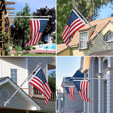 Flag Pole Kit 6 Ft,flag Pole With Bracket,heavy Stainless Steel Garden ...