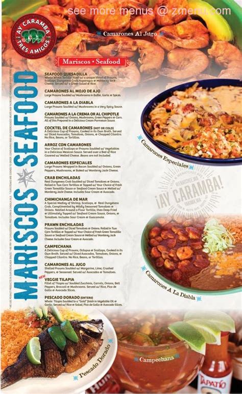 Menu At Ay Caramba Mexican Grill Restaurant Yakima