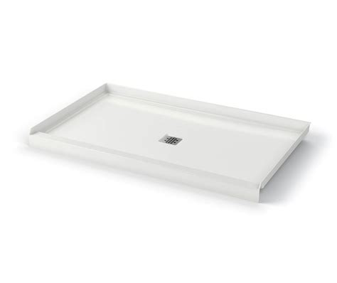 B3X 6036 Acrylic Alcove Shower Base With Center Drain In White Shower