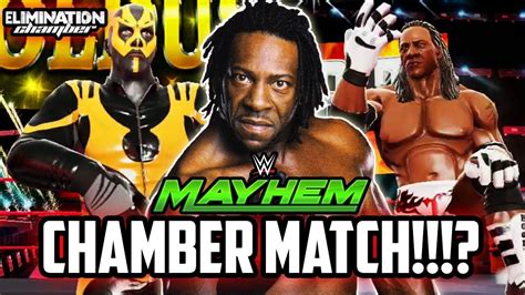 WWE MAYHEM NEW ELIMINATION CHAMBER UPDATE BOOKER T GOLDUST FINISHERS