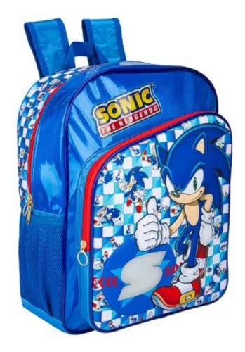 Mochila Escolar Sonic Luz D Primaria Ruz Azul Env O Gratis