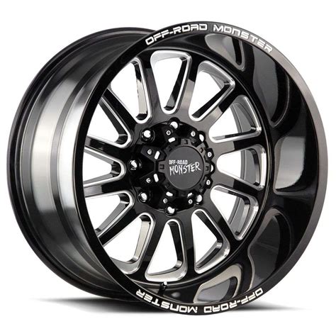 Off Road Monster M17 M17 Wheels Rims 22x12 8x165 1 Gloss Black Milled