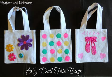 American Girl Doll Tote Bags - Meatloaf and Melodrama