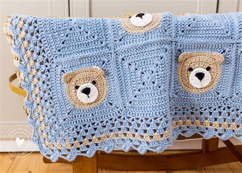 Bear Crochet Baby Blanket | AllFreeCrochet.com