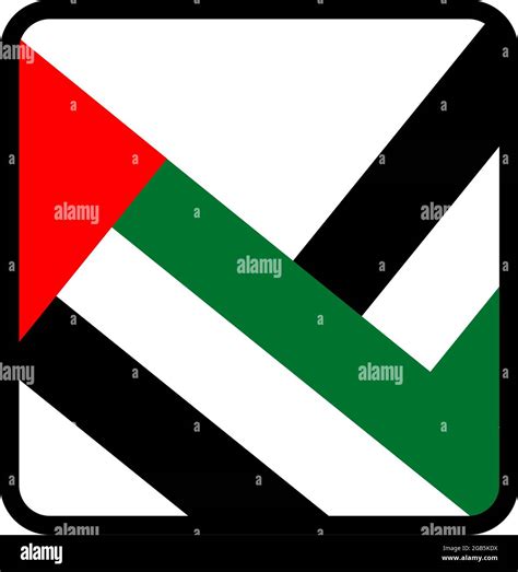 United Arab Emirates UAE Flag Icon Logo Design Vector Template Stock