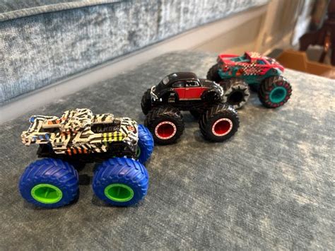 Hot Wheels Monster Truck Trio Invader Vw Beetle Podium Crasher Rare Jam Picclick Uk