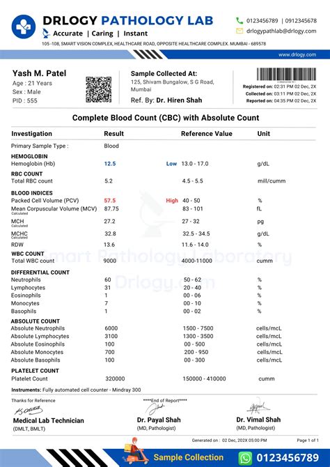 CBC Test Report Format PDF Sample Template Example Guide Drlogy