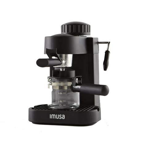 Imusa Electric Espresso Cappuccino Maker 4 Cup 800 Watts Black