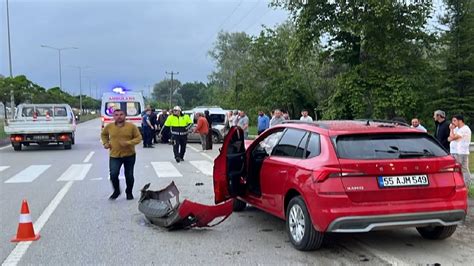 Samsun Da Otomobil Hafif Ticari Araca Arpt Ki I Yaraland Son