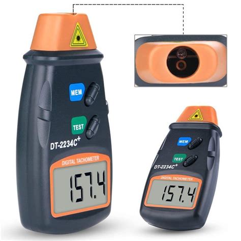 Professional Digital Laser Photo Tachometer Non Contact RPM Tach DT