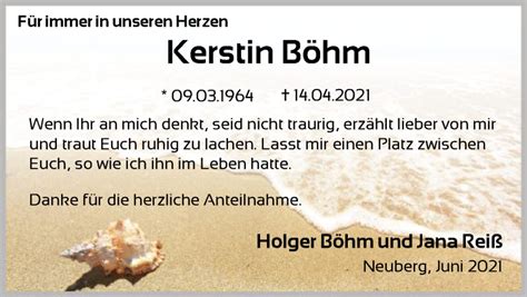 Traueranzeigen Von Kerstin B Hm Trauer Op Online De