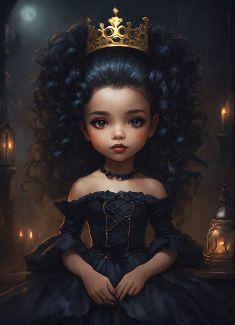 Lexica - Portrait and shot full body of a very cute dark princess