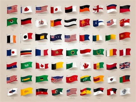 Premium Photo | Flags of countries that are all over the world